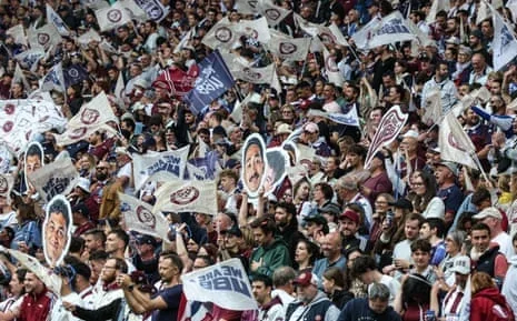 Bordeaux-Begles fans with flags and banners at Champions Cup semi-final